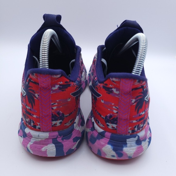 ASICS Noosa Tri 14 Shoes Womenss 10 Purple Pink Red Tropical Running 1012B208 - Picture 4 of 12